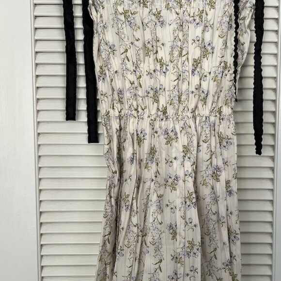 Brock Collection X H&m Floral Knee Length Print Lyocell Dress - Picture 4 of 4